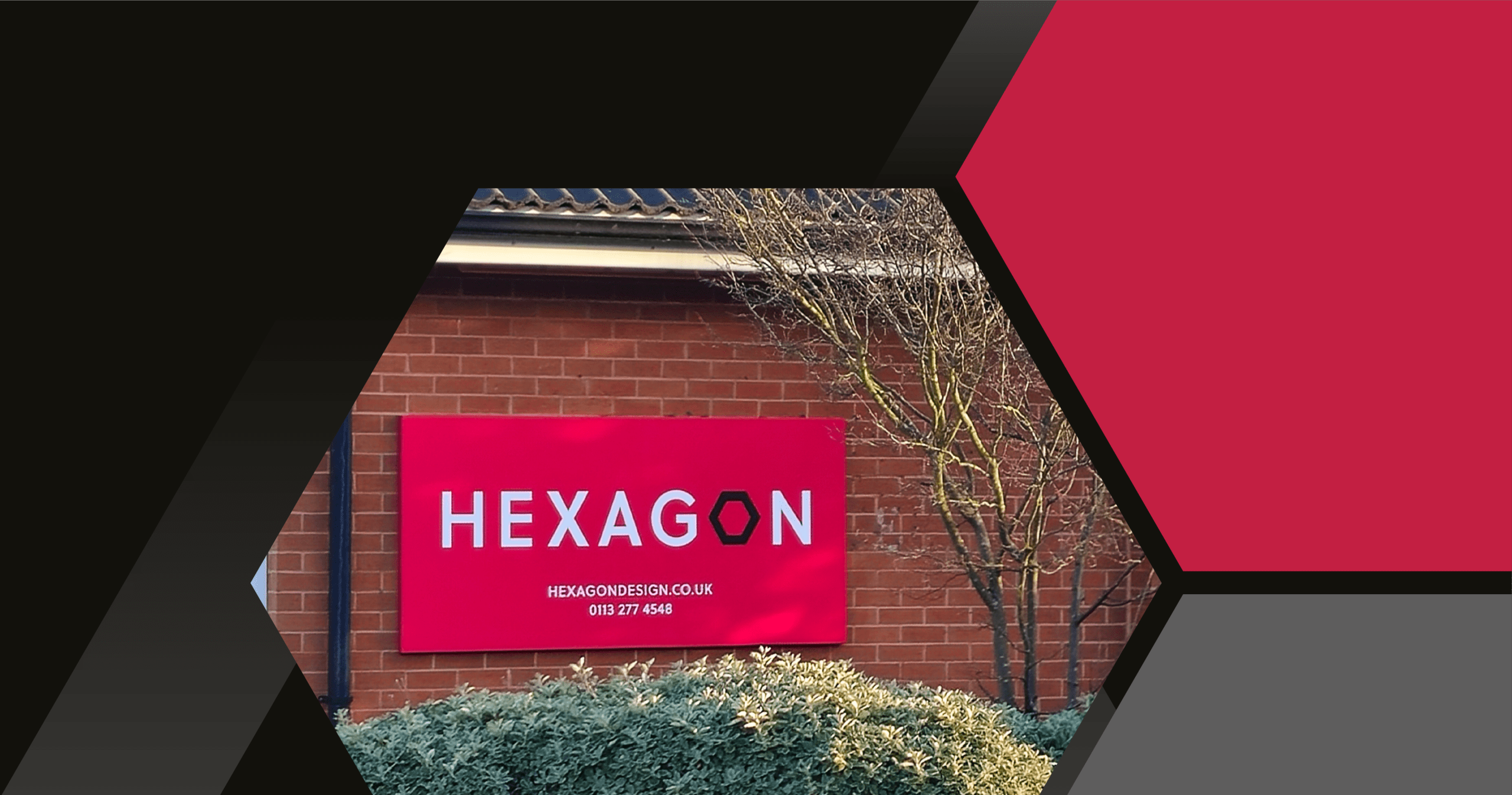 Hexagon Design About Banner