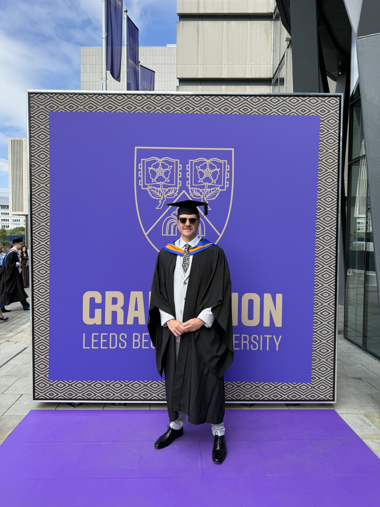 Kieran Dix at his graduation from Leeds Beckett University