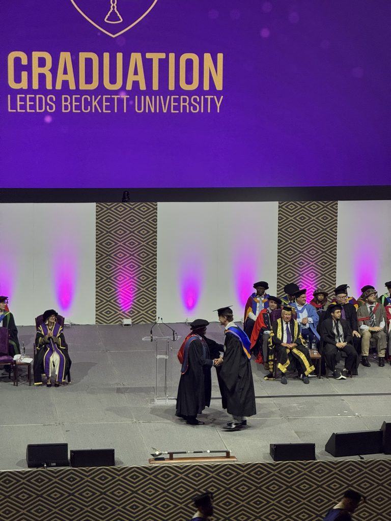 Graduation of Kieran on stage